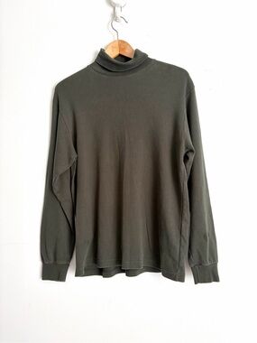Woolrich est. 1830 Deep Forest Cotton Mock Neck Normcore Top - Size L
